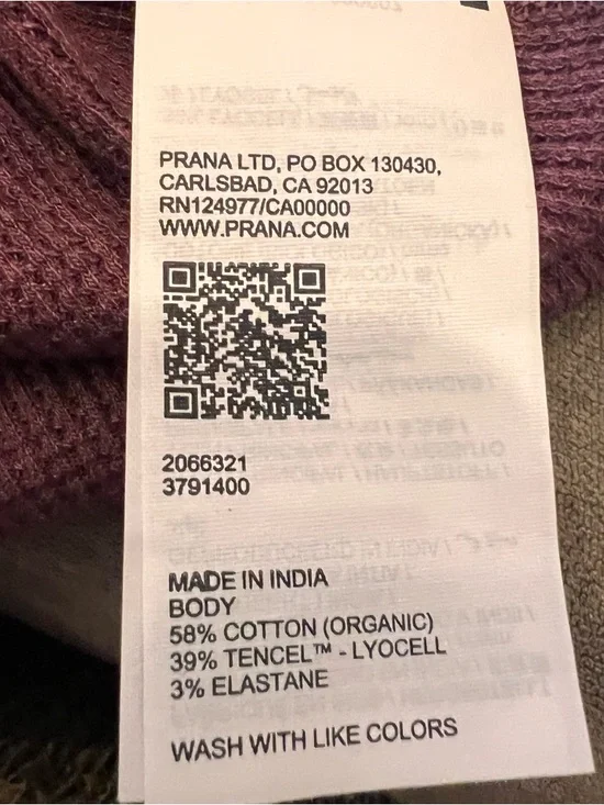 Prana Men’s Long-Sleeve Cotton Waffle Knit Maroon Plum Cotton Blend Henley M NWT - Picture 6 of 7